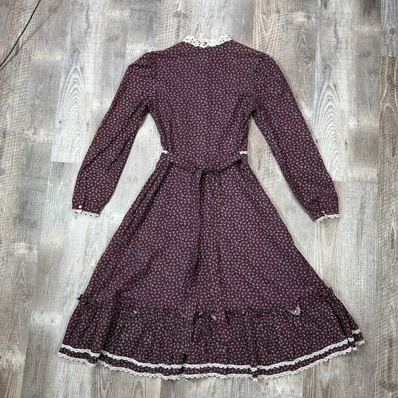 GUNNE SAX Jessica McClintock Cottagecore Prairie Midi Dress Buttons Front Sz M? - Picture 2 of 16